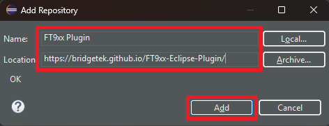 FT9xx Plugin for Eclipse | FT9xx-Eclipse-Plugin